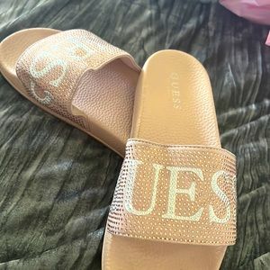 Guess Rhinestone Slides